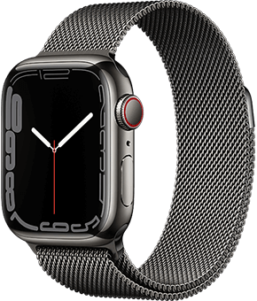 apple watch series 7 edelstahl milanaise graphite vorne