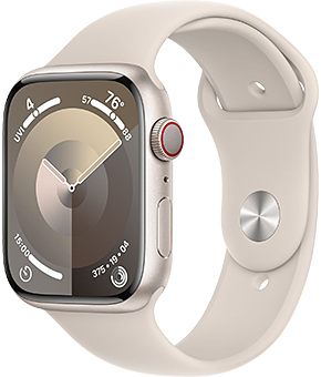 apple watch series 9 lte 45mm alu sport polarstern 1
