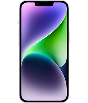 apple iphone 14 violett vorne