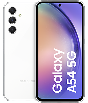 samsung galaxy a54 awesome white vorne